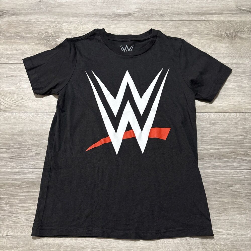 WWE Wrestling Mad Engine Kids' Short Sleeve Dark Washed Gray Cotton T Shirt M